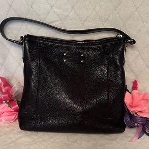 Kate Spade Black Metallic Textured Shoulder Bag